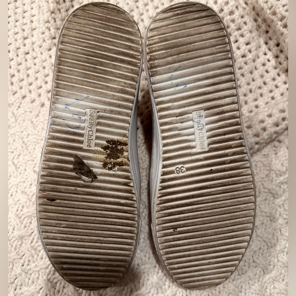 SEE BY CHLOE SIZE 38 USA 7/5 Brown Suede Slip-On Sneakers with Floral Design - Picture 6 of 11